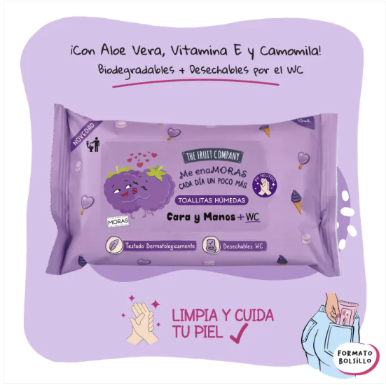 Toallitas Húmedas Moras - THE FRUIT COMPANY