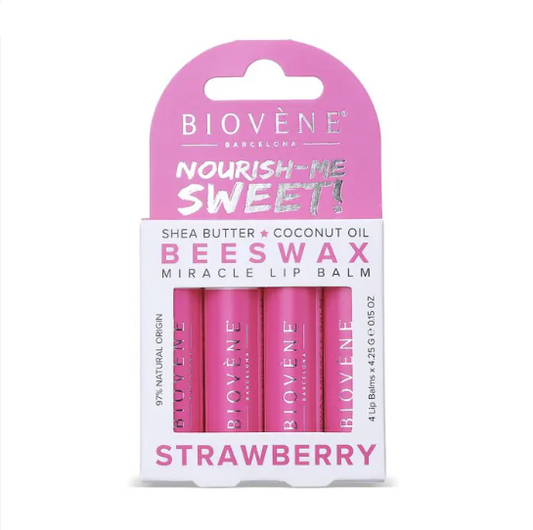 Bálsamo Labial Cera de Abeja y Fresa 4un - BIOVÈNE