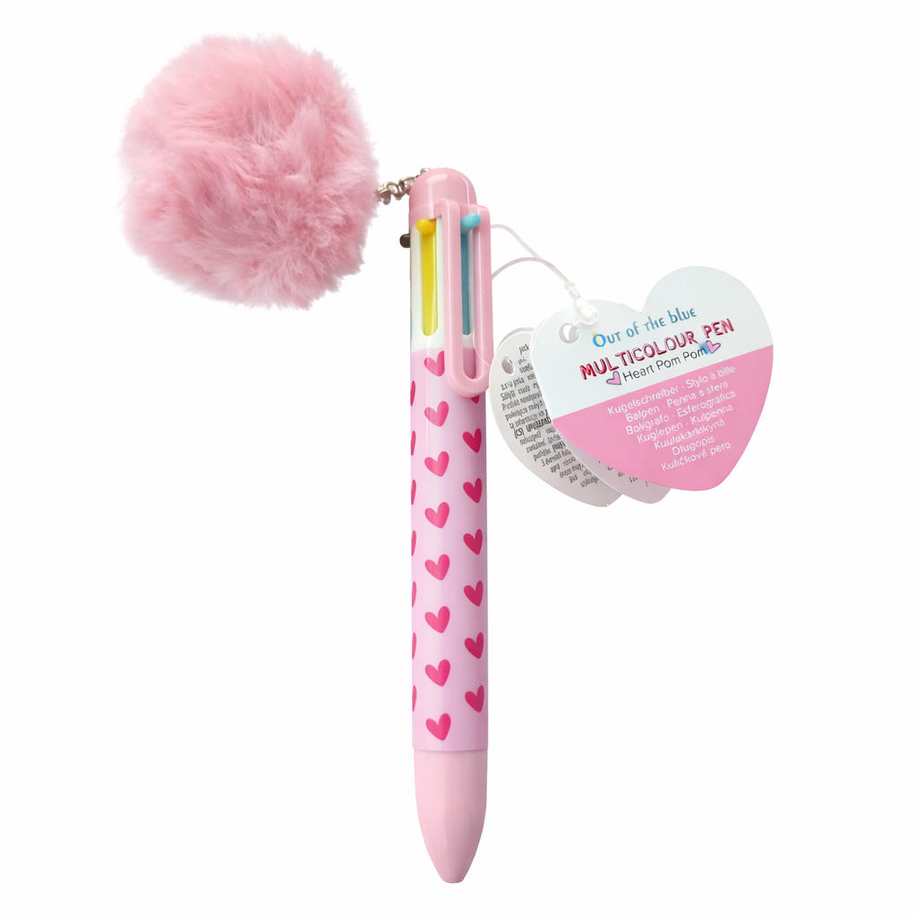 Bolígrafo Multicolor Pom Pom Rosa