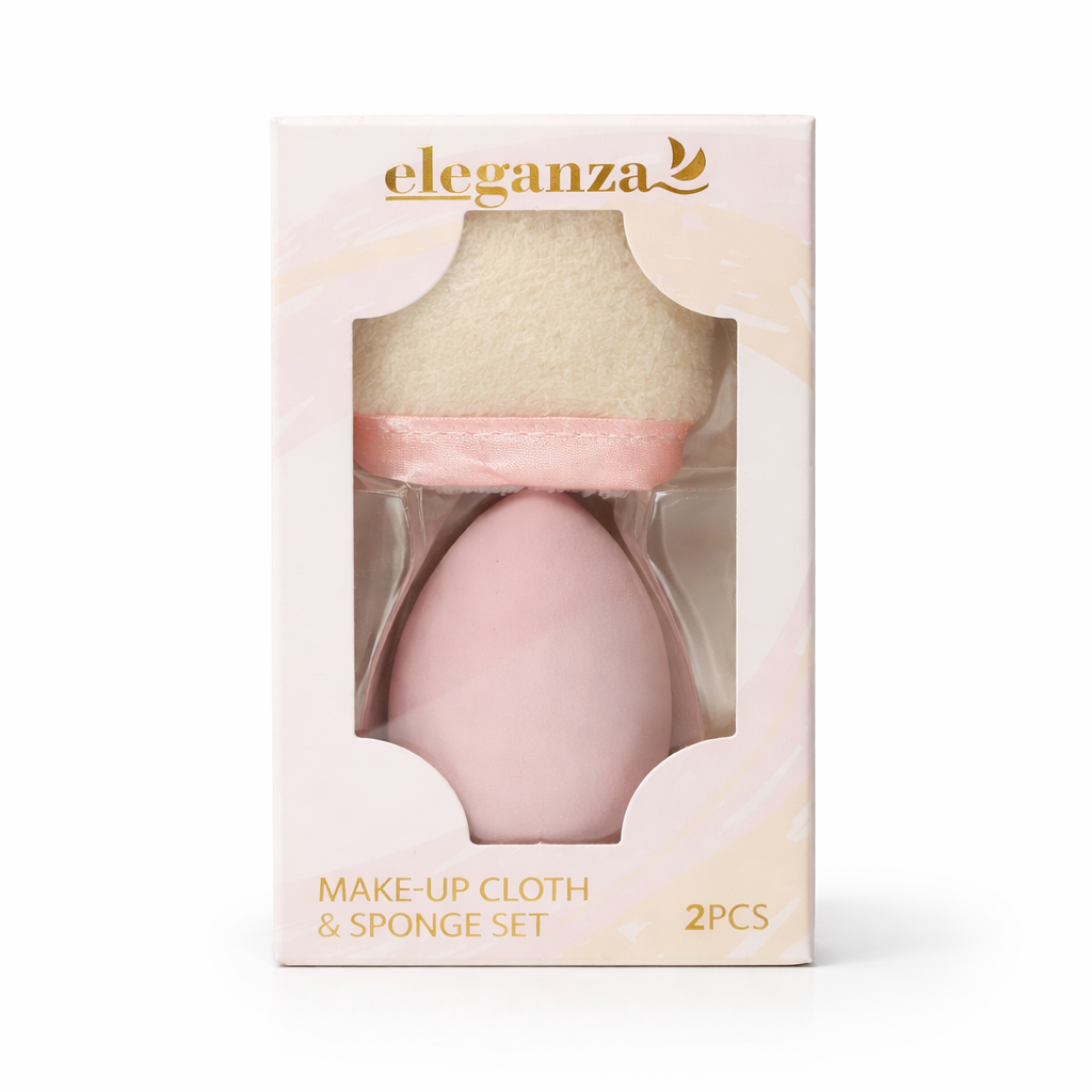 Esponja de Maquillaje y Paño Desmalquillante - ELEGANZA